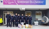  Policjanci w schronisku dla zwierząt ,,Miluszków” na Leszkowie