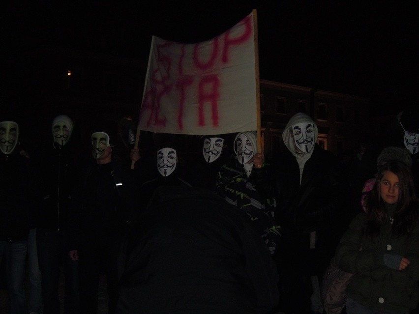 Protest przeciwko ACTA w Zamościu (WIDEO, ZDJĘCIA)