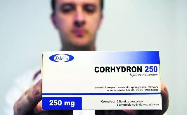 Scolina była w niektórych fiolkach z dawką 250 mg corhydronu