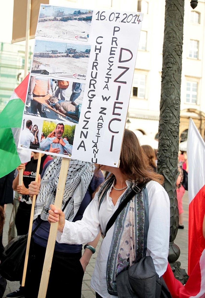 Palestyńczycy demonstrowali w Krakowie [ZDJĘCIA]