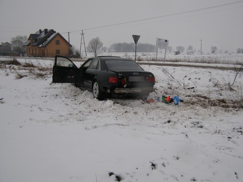 Wypadek na drodze krajowej nr 22 w okolicy Kończewic [ZDJĘCIA]