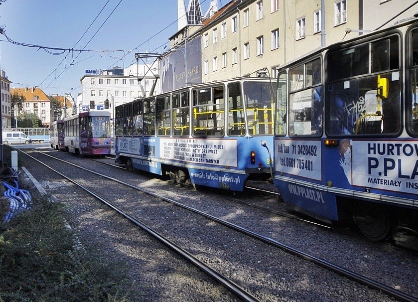 Korek tramwajowy na ul. Kazimierza Wielkiego