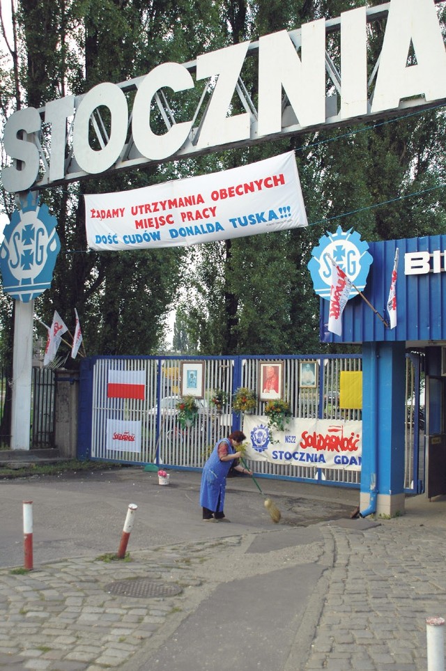 Stoczniowcy protestują przeciwko zbyt niskim zarobkom