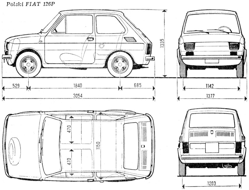 Dane techniczne Fiata 126