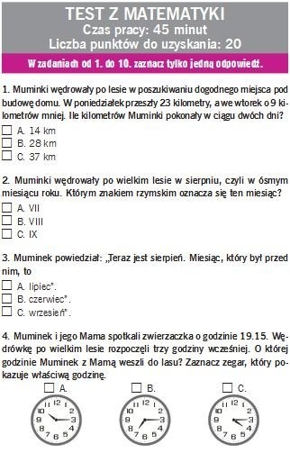 Test trzecioklasisty 2013 z OPERONEM [PYTANIA i ODPOWIEDZI]