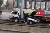 Wypadek w Gdańsku. Zawracał autem na przejściu - zderzył się z tramwajem