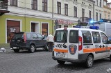 Wypadek radiowozu straży miejskiej na Piotrkowskiej [ZDJĘCIA]