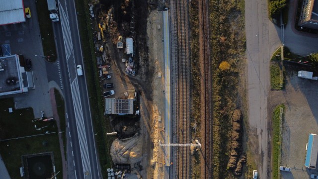 Prace przy budowie nowego przystanku kolejowego w Wolbromiu idą pełną parą