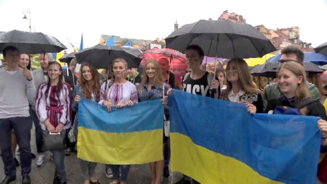 W Warszawie także obchodzono dzień niepodległości Ukrainy [wideo]