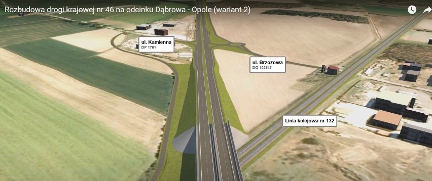 Przebudowa DK46 Opole - Dąbrowa wariant 2.