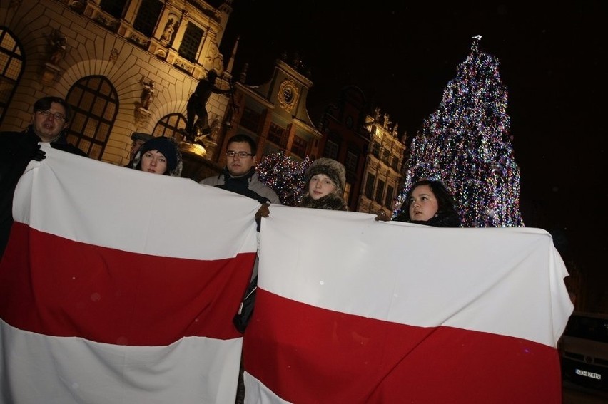 Gdański protest przeciwko reżimowi Łukaszenki (WIDEO)