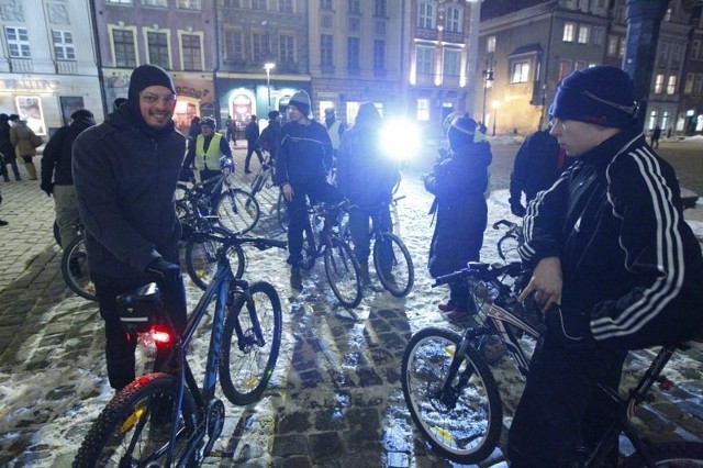 Pierwsza masa krytyczna w tym roku w Poznaniu.