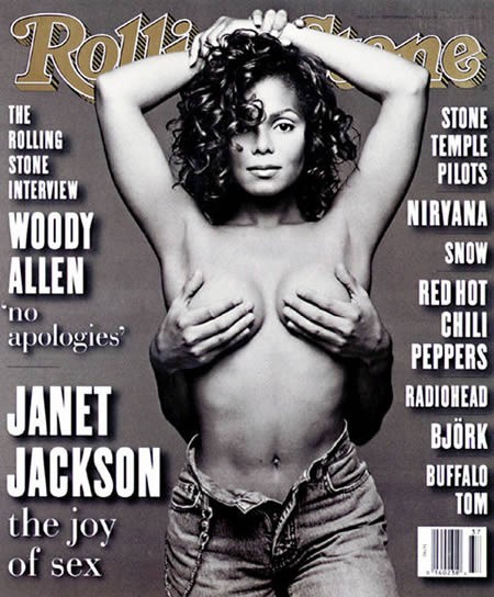 Janet Jackson, jej biust i zasłaniające go tajemnicze ręce....