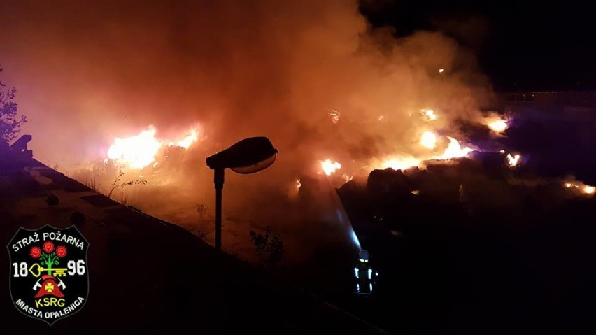 Wielki pożar składowiska odpadów w centrum Kuślina