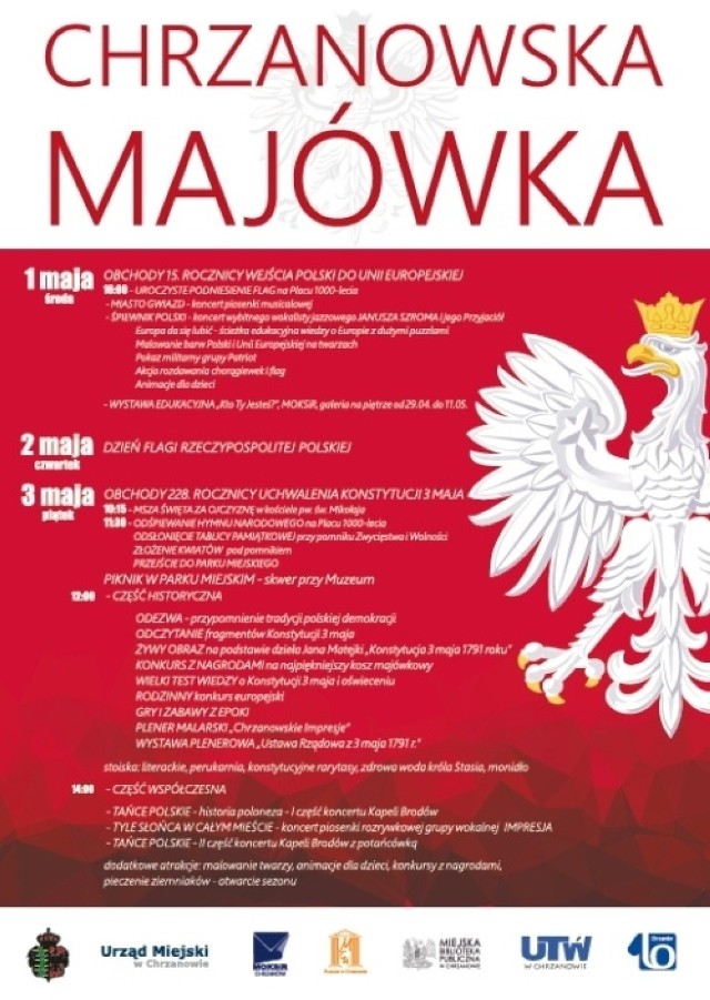 W parku Miejskim w Chrzanowie jutro o godz. 12 rozpocznie się piknik historyczny. Organizatorzy przygotowali wiele atrakcji m.in. koncert kapeli Brodów, koncert wokalisty jazzowego Janusza Szroma i Przyjaciół, konkurs na najpiękniejszy kosz majówkowy, gry i zabawy rodem z epoki stanisławowskiej oraz tworzenie „żywego obrazu” do dzieła Jana Matejki. Nie zabraknie również pieczenia ziemniaków po cabańsku.