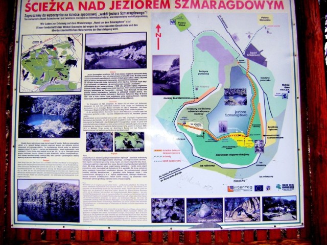 Tablica obrazująca kompleks Jeziora Szmaragdowego
Fot. T. Śledziewski