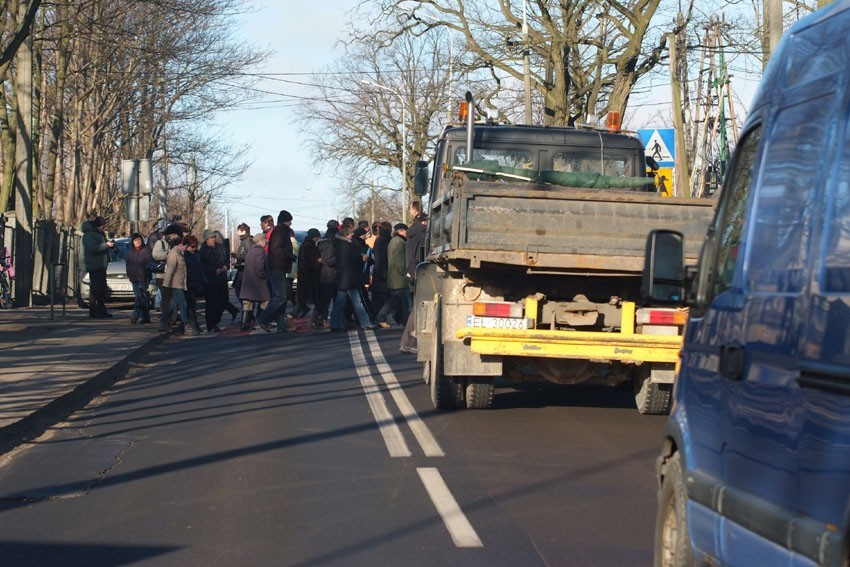 Rodzice blokowali Pomorską