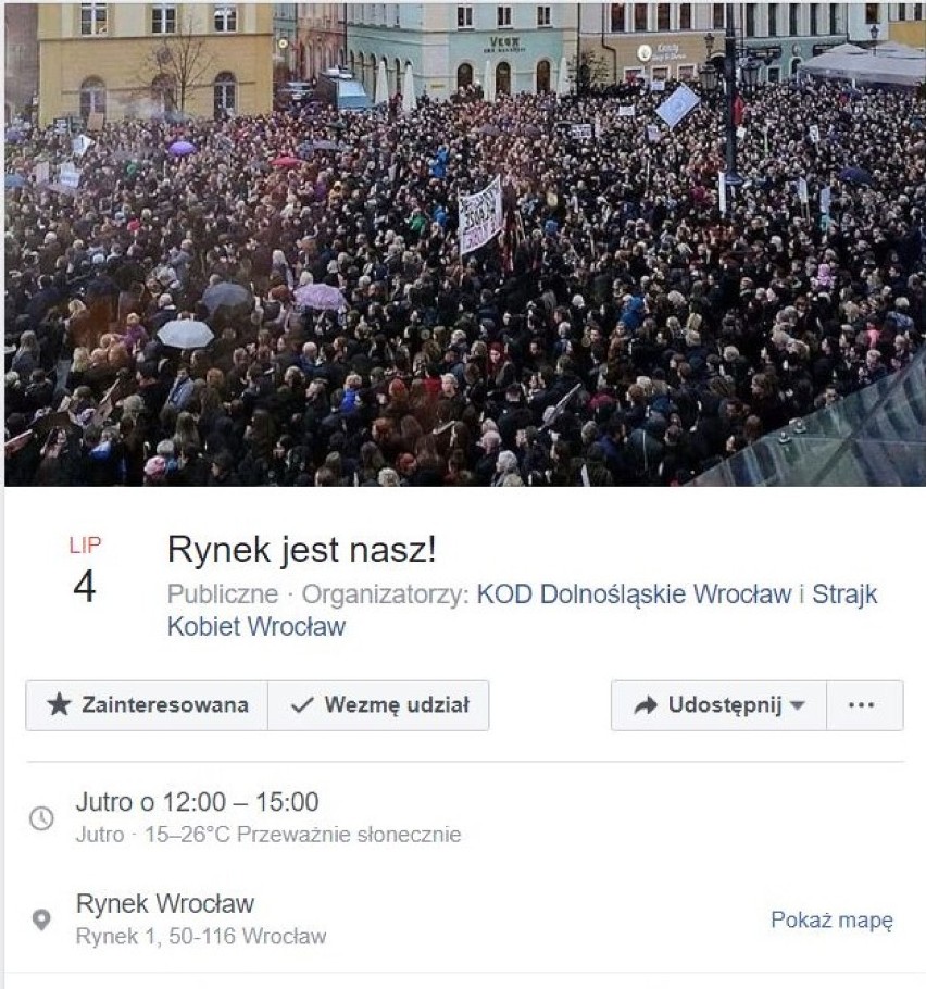 "Rynek jest nasz!" Wrocławianie szykują się na wizytę Andrzeja Dudy