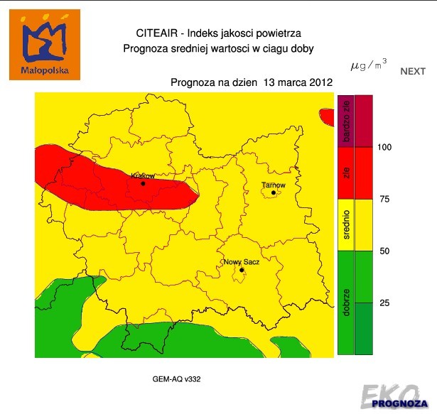 Prognoza na 13 marca