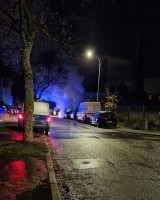 Spłonął samochód we Wrzeszczu. Sprawę wyjaśnia policjanci