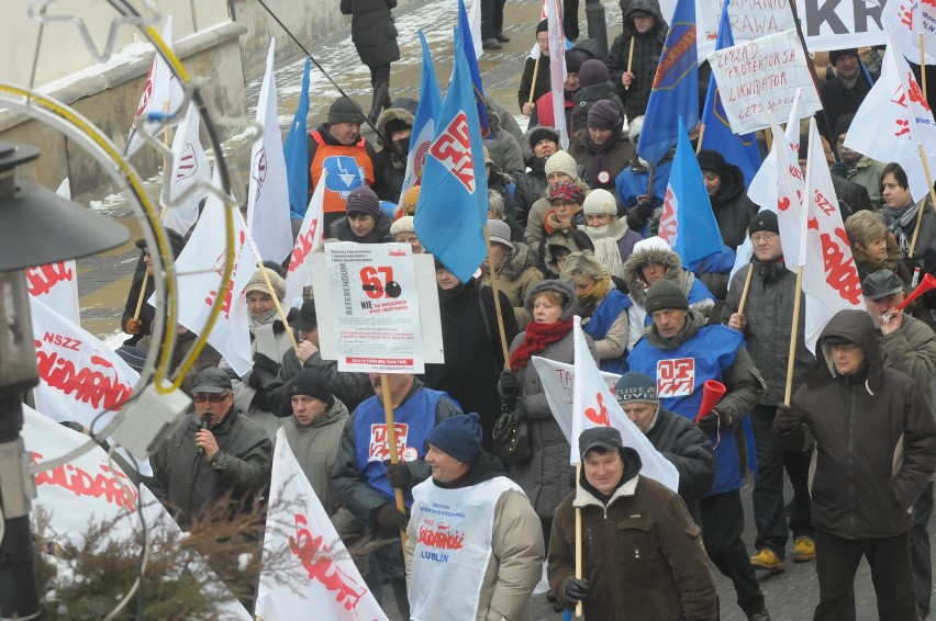 Protest w LZPS Protektor: Demonstracja w centrum Lublina