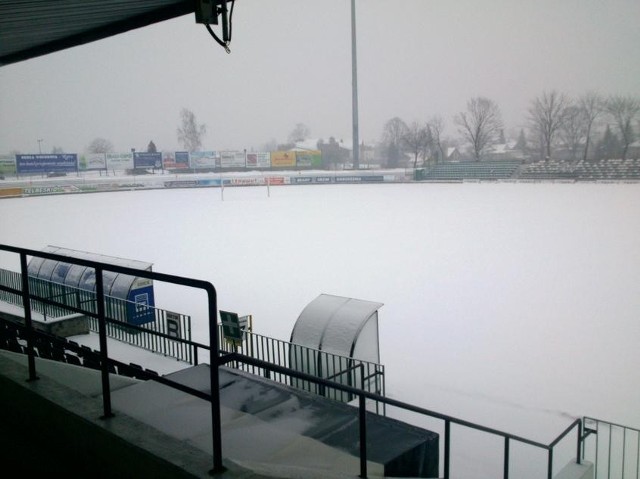 Tak w czwartek wyglądał stadion Sandecji Nowy Sącz