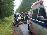 Brzeziny: motocyklista z Litwy uniknął zderzenia z jeleniem 