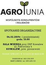 W poniedziałek w sali wiejskiej w Kowalewie rolnicy z powiatu pleszewskiego spotkają się Michałem Kołodziejczakiem, liderem AGROunii