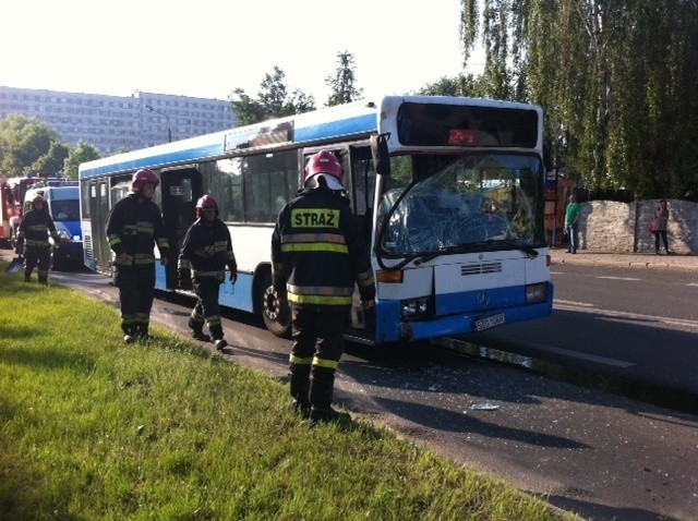 Wypadek autobusów w Rybniku