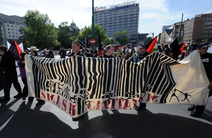 Manifestacja anarchistów w Poznaniu