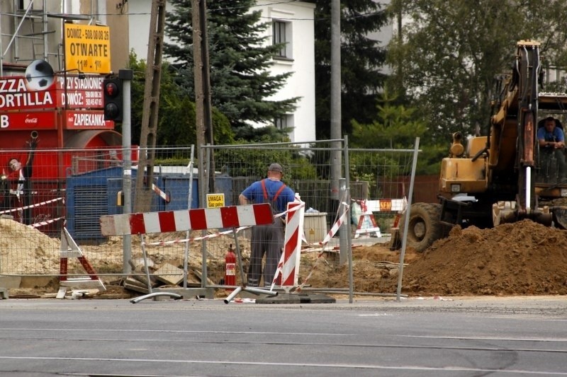 Remont ul. Grunwaldzkiej. Piątek, godzina 9 rano.