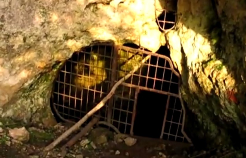 Skała i jaskinia (Jaskinia na Biśniku) na Wyżynie...