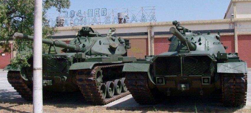 Czołg M48 i M60 czekają w Wolos w  Grecji na odebranie przez...