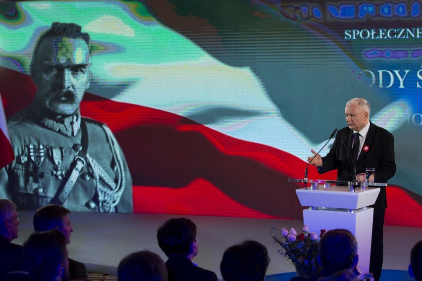 Jarosław Kaczyński na spotkaniu patriotycznym w Krakowie