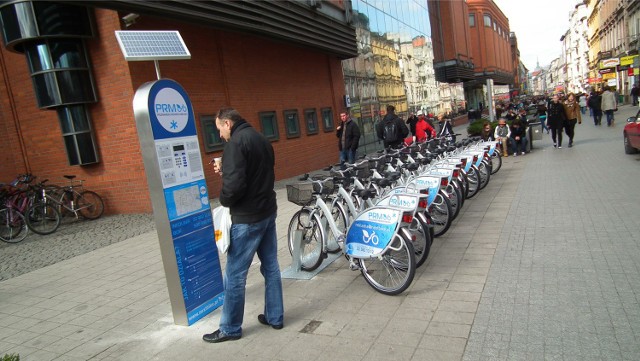 System rowerów miejskich funkcjonuje m. in. w Poznaniu.