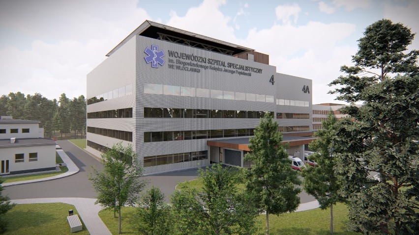 Tak będzie wyglądać szpital we Włocławku po rozbudowie - wizualizacje. Zdjęcia z wbicia pierwszej łopaty