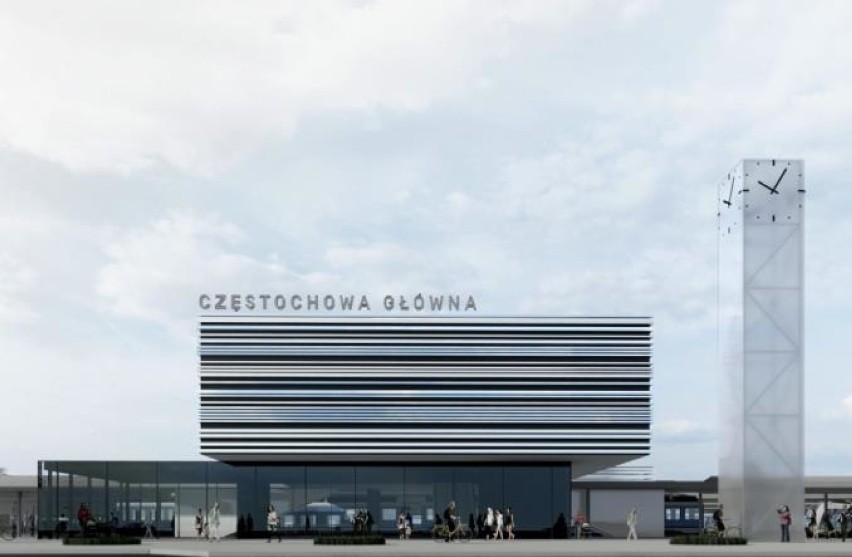 Kolej PKP S.A.  podpisała umowę na projekt  nowego dworca w Częstochowie WIZUALIZACJE