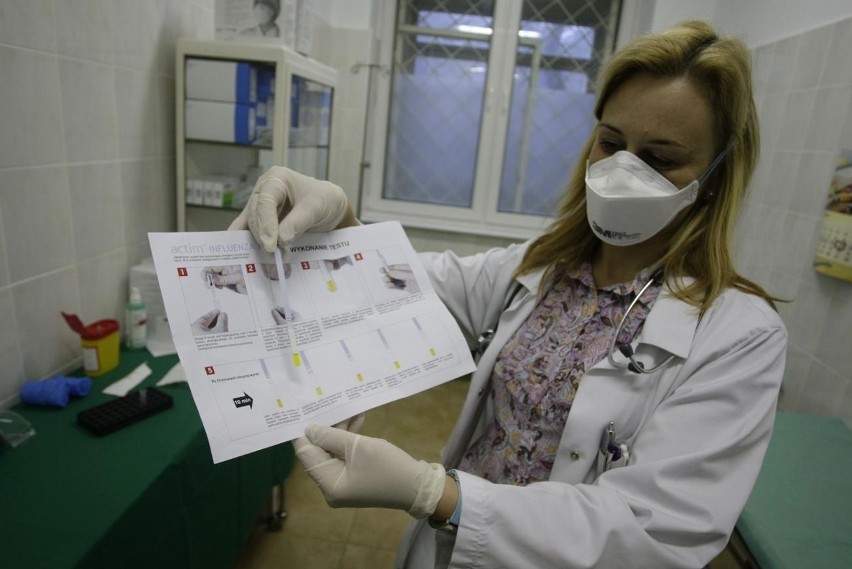 Szpital Zakaźny w Gdańsku - test na grypę