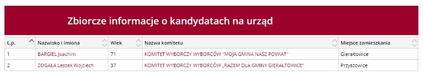 Kandydaci na wójta gminy Gierałtowice. WYBORY 2018 w pow. gliwickim