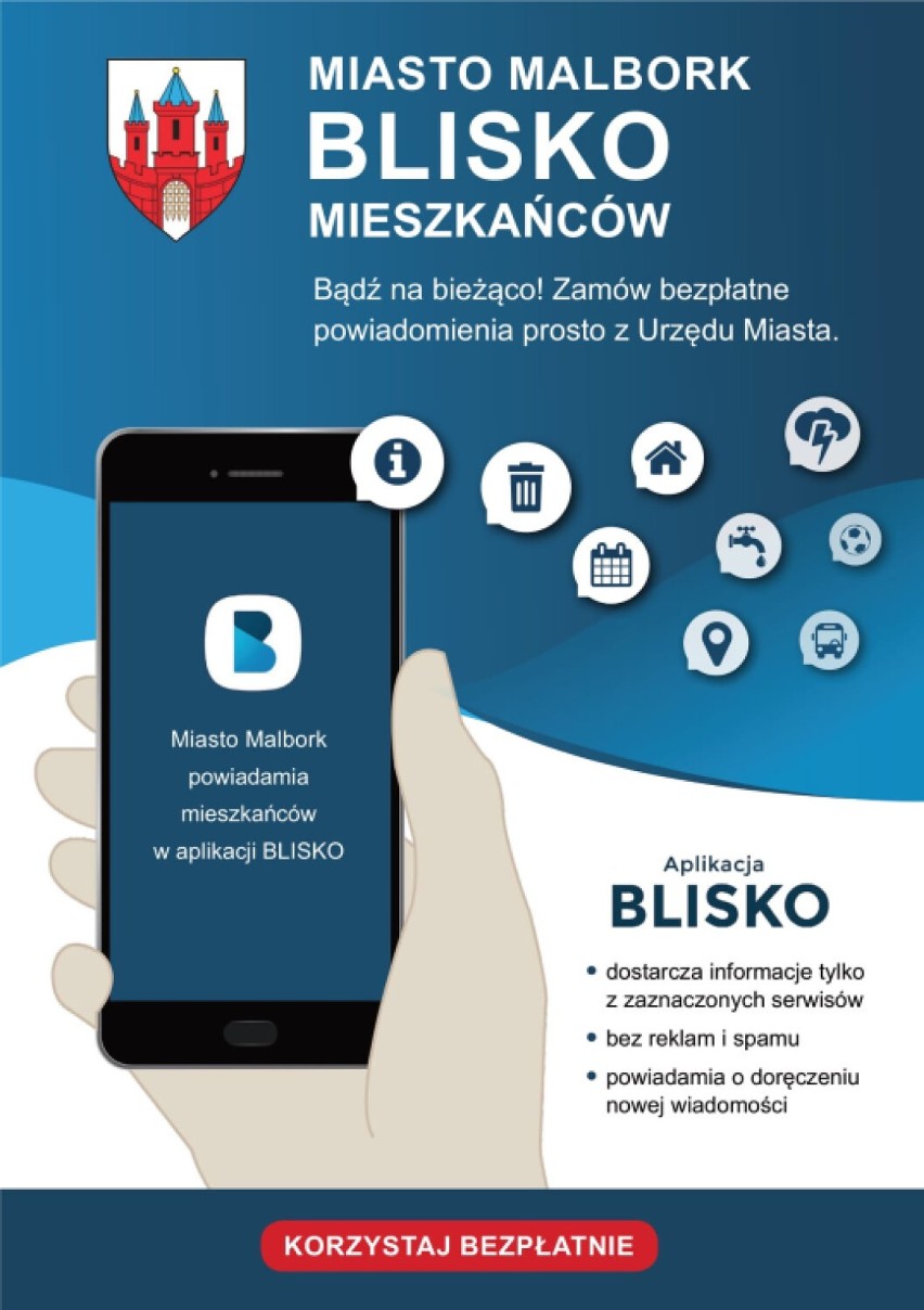 Malbork. Dymiące kominy, dzikie wysypiska, dziurawe drogi można zgłosić do Urzędu Miasta ze smartfona. Tylko trzeba mieć aplikację BLISKO 