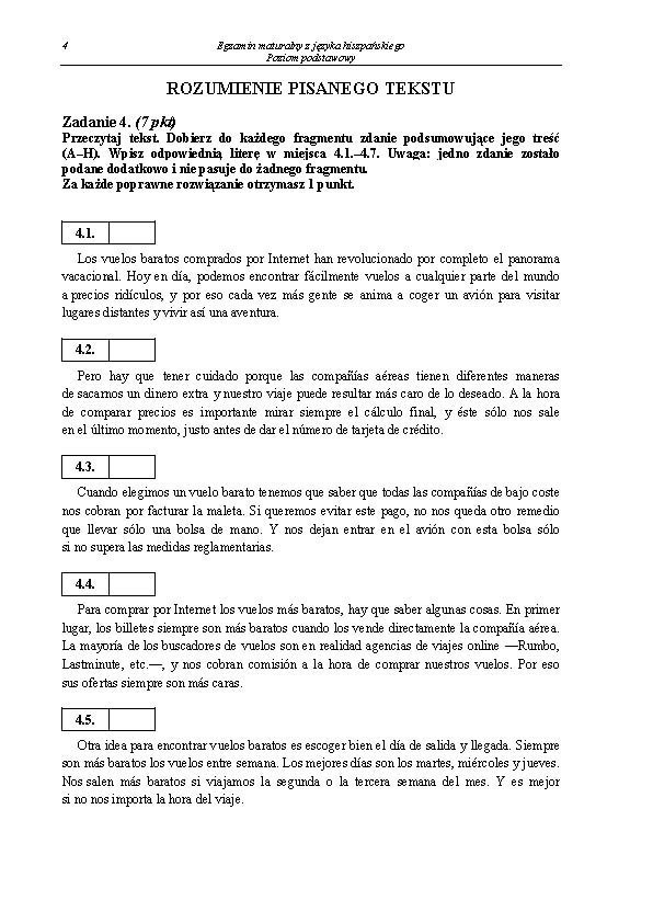 Matura 2013: język hiszpański poziom podstawowy [ARKUSZE, PYTANIA, ODPOWIEDZI]