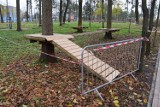 Park linowy w Busku-Zdroju. Otwarcie już wiosną 2022. Jak idą prace? [ZDJĘCIA]