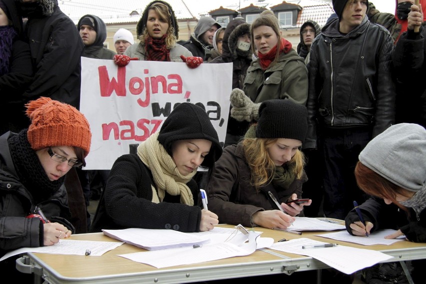 Protest przeciwko ACTA w Lublinie (ZDJĘCIA, WIDEO)