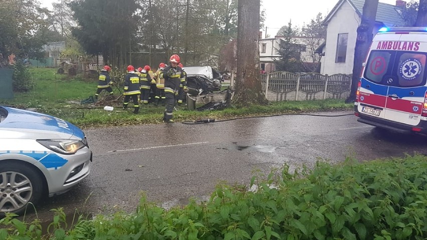 Wypadek pod Stargardem. Kierowca i pasażer pijani [ZDJĘCIA]