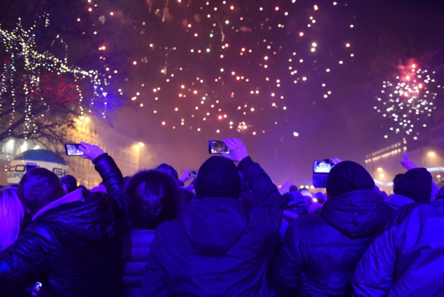 Tak było na placu Wolności podczas sylwestra 2016.