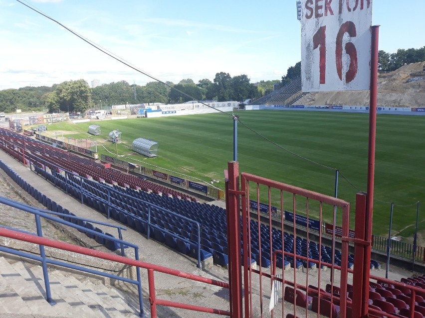 Stadion Pogoni w budowie - 17 lipca 2019