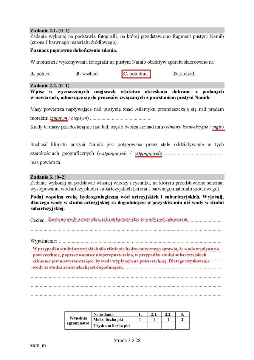 Matura z geografii 2018. KLUCZ ODPOWIEDZI, ARKUSZE PDF