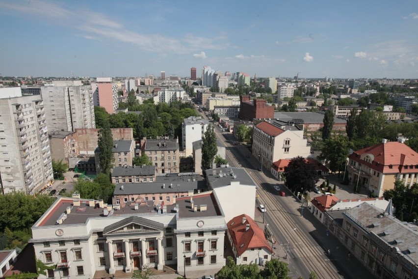 Widok z wieży katedry w Łodzi