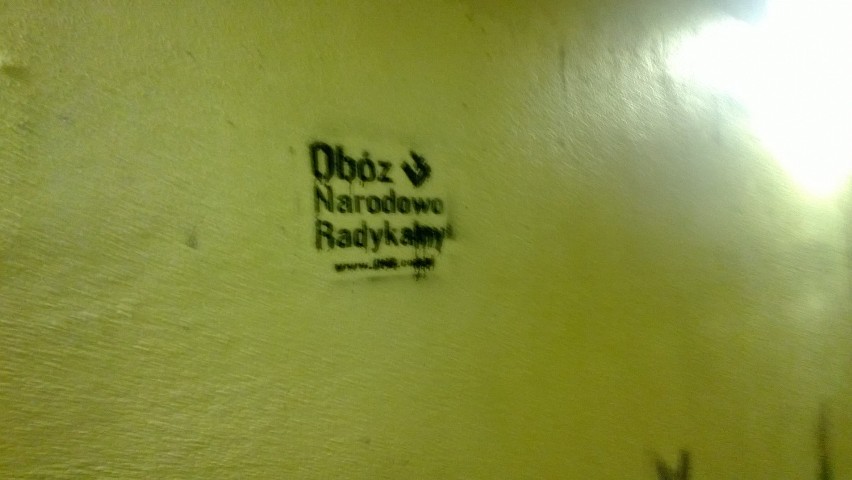 Na Chełmie pojawiło się graffiti promujące Obóz Narodowo-Radykalny. Co na to policja? [ZDJĘCIA]