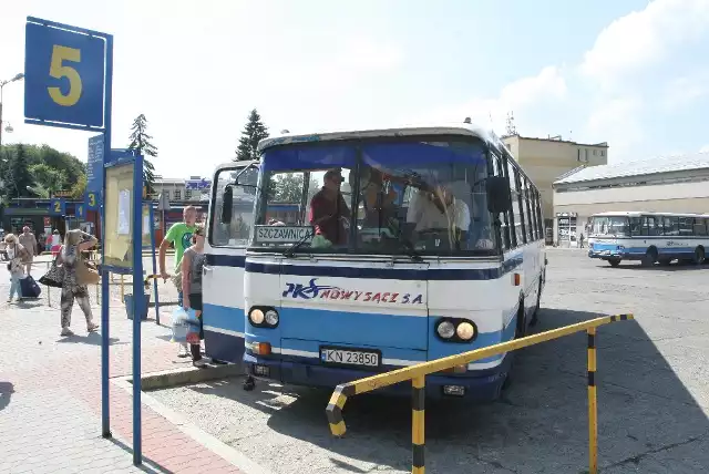 Autobus PKS Nowy Sącz wczoraj odjechał planowo do Szczawnicy